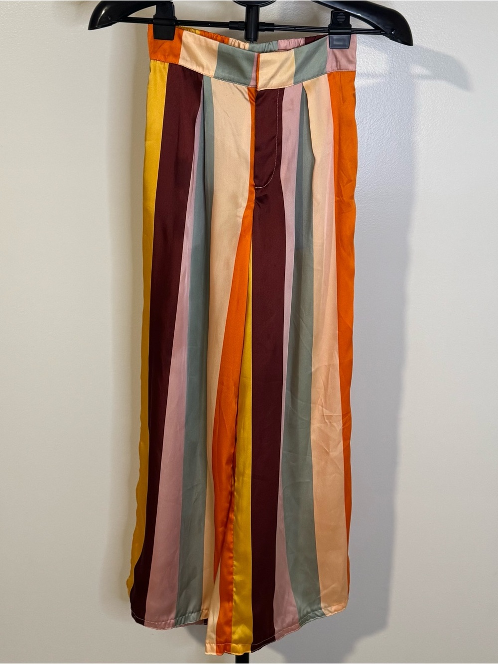 Fe Noel Vertical Multicolor Stripe Wide-Leg Pants